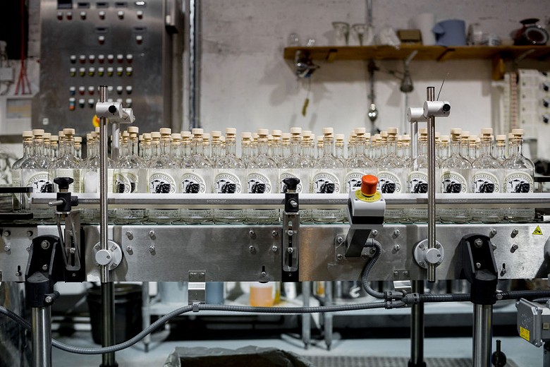 Bottling line, Bertha's Revenge Gin