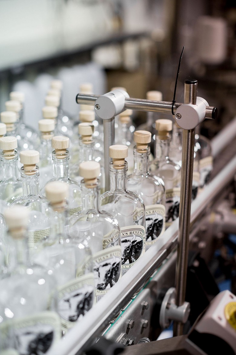 Bertha's Revenge Gin bottling line
