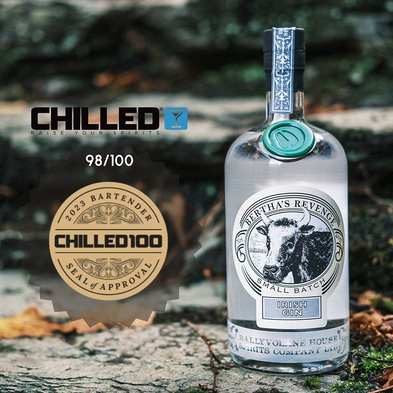 Bertha's Revenge Gin has received the gold emblem/highest award – the Bartender’s Seal of Approval