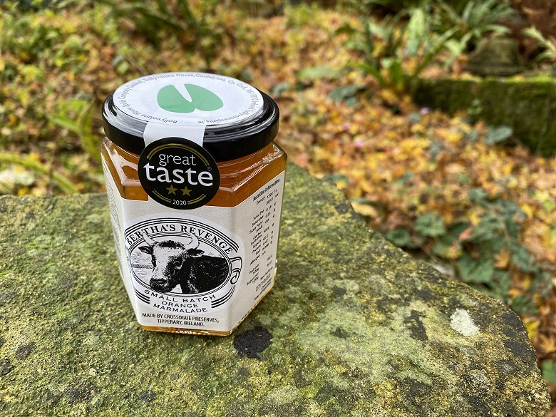 Great Taste Award - 2 Gold Stars for Bertha's Revenge Gin Orange Marmalade